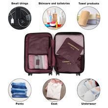 Load image into Gallery viewer, 6pack Red Travel Storage Bag Set Clothes Luggage Packing Cube Organizer
