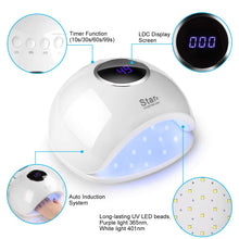Load image into Gallery viewer, White Home Salon UV 33LED Gel Nail Dryer Lamp Auto Sensor 4 Timers 10s 30s 60s 99s
