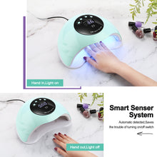 Load image into Gallery viewer, Green LED Nail Lamp 48W UV LED Gel Nail Lamp with 4 Timers 10s/30s/60s/99s Auto Sensor
