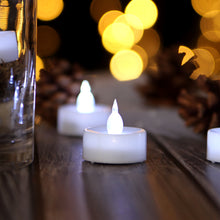 Load image into Gallery viewer, 24 Pieces Warm White LED Tealight Flameless Smokeless Candles Wedding
