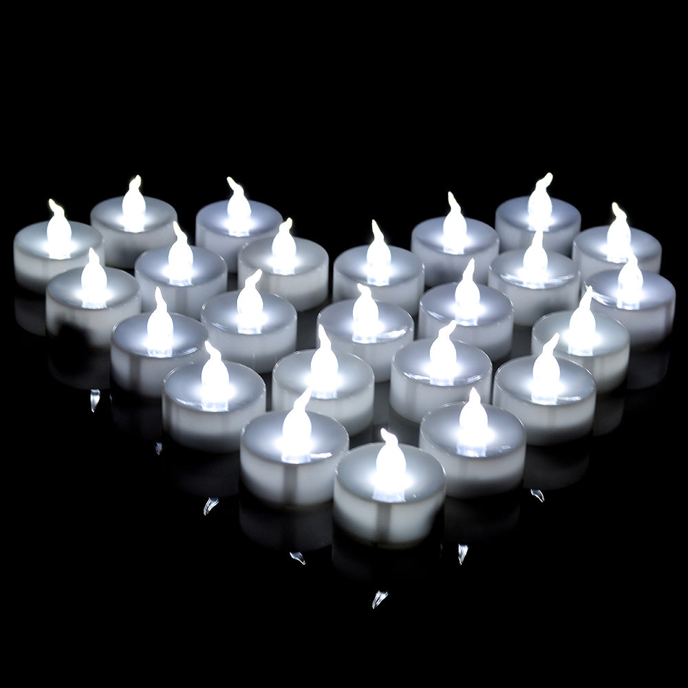 100pcs Cool White LED Candle Tea Light Flameless Flickering Flashing Tealight