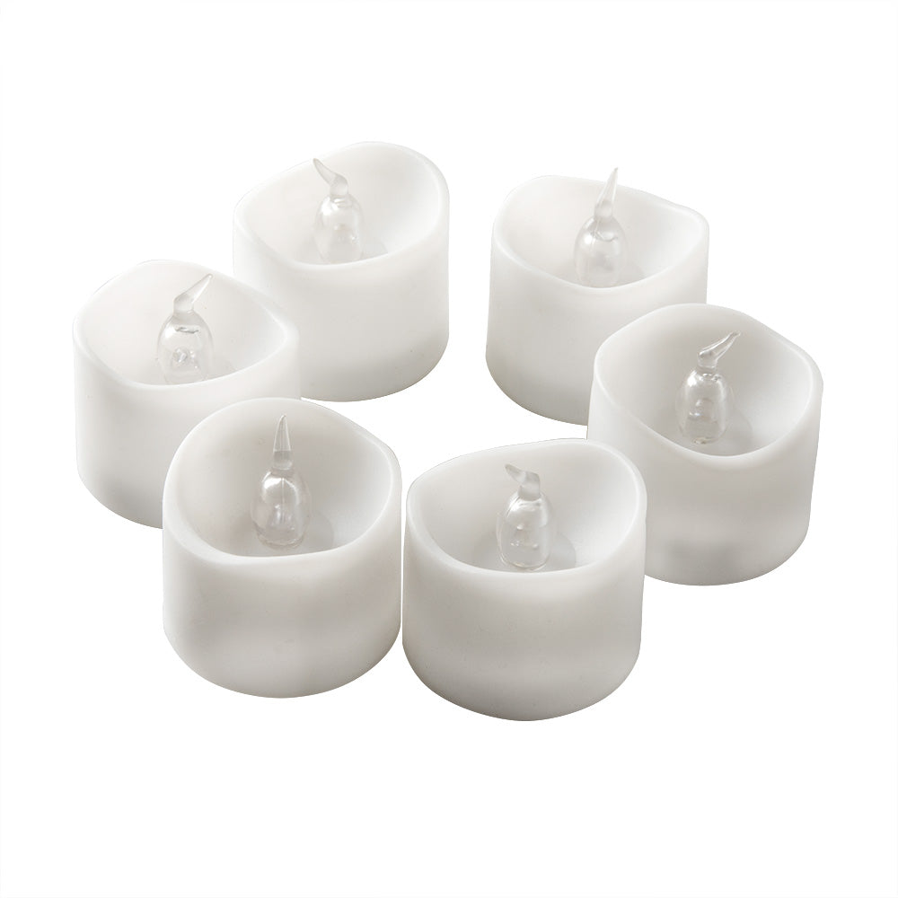 LED Tealight Candles Battery Operated Flameless smokeless Flickering Flashing Lot 6 PCS for Wedding/Party Decorations Warm White