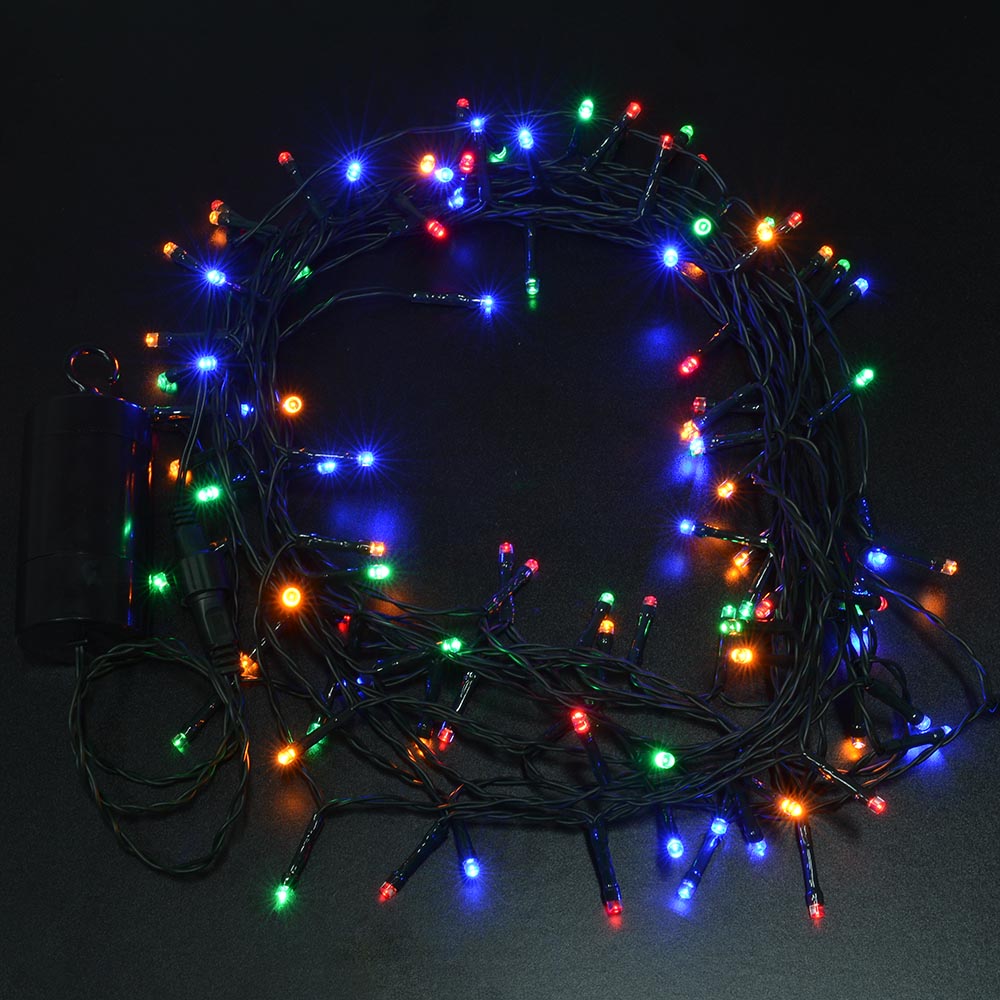 Solar string fair Lights 13M/42FT 100 LED 8 model 2400mah high capacity battery starry fair lights for indoor/outdoor decorations Christmas fair Lighting for outdoor Garden, Patio, Party, Waterproof . multi-color color