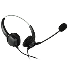 Load image into Gallery viewer, Call Center Noise Cancelling Corded Binaural Hands-free Headset Headphone With Microphone
