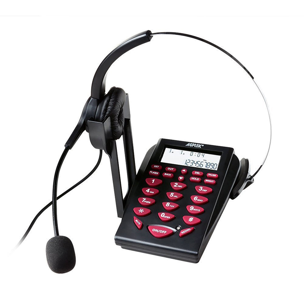 Call Center Dialpad Corded Headset Office Telephone with Corded Headset