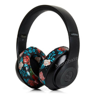 For Beats by Dr Dre Studio 2.0 3.0 Wired Earphone Black Flower Replacement Ear Pads Cushion