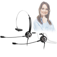 Noise Canceling Headset Convertible RJ9 Earphone with Microphone Adaptor