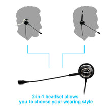 Load image into Gallery viewer, Noise Canceling Headset Convertible RJ9 Earphone with Microphone Adaptor
