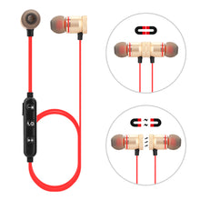 Load image into Gallery viewer, Metal Magnetic Wireless Bluetooth Earphone Sports Headset Stereo Bass Headphone
