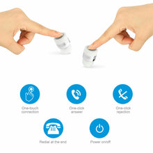 Load image into Gallery viewer, Bluetooth Headset Mini TWS Twins Wireless In-Ear Stereo Earphones Earbuds Silver
