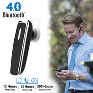 Bluetooth Wireless Trucker Headset Earpiece Hands-Free Mic Noise Cancellation