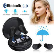 Load image into Gallery viewer, Bluetooth 5.0 Wireless Headset Deep Bass Stereo Earbuds LCD Power Display
