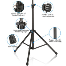 Load image into Gallery viewer, AGPtEK Microphone Stand Wind Screen Bracket with Adjustable Non-slip Tripod Base
