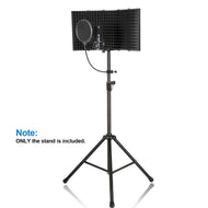 AGPtEK Microphone Stand Wind Screen Bracket with Adjustable Non-slip Tripod Base