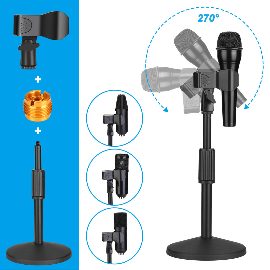 AGPtEK Desk Microphone Stand with Mic Clip 5/8