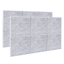 Load image into Gallery viewer, Light Grey AGPtEK 12 Packs Acoustic Absorption Panels High Density Noise Cancellation Wall Decoration Acoustic Treatment
