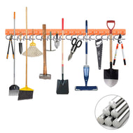 4 Set 64” Garden Tool Organizer Wall Mounted Hanger Hooks Home Garage