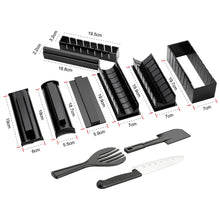 Load image into Gallery viewer, 11Pcs DIY Sushi Making Kit Tools Set Rice Ball Rolls Mold with Premium Knife

