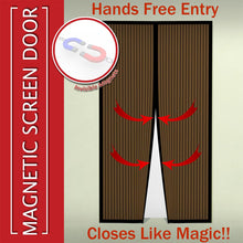 Load image into Gallery viewer, Magnetic Mosquito Screen Door - Heavy Duty Mesh &amp; Velcro Fits Doors Up to 82.7 inchX39.4 inch Hands Free Magnetic Magic Closer
