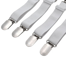 Load image into Gallery viewer, 4pcs Adjustable Bed Sheet Holders Fasteners Grippers Clips Suspenders Straps
