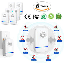 Load image into Gallery viewer, 6X Electronic Ultrasonic Pest Repeller Plug In Repellent Rat Mouse Spider Insect
