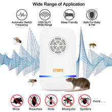 Load image into Gallery viewer, 6X Electronic Ultrasonic Pest Repeller Plug In Repellent Rat Mouse Spider Insect
