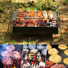 Load image into Gallery viewer, Camping Grill Barbecue Tool Folding &amp; Lightweight Steel Mesh Portable for Outdoor Cooking Hiking Tailgating
