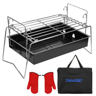 Camping Grill Barbecue Tool Folding & Lightweight Steel Mesh Portable for Outdoor Cooking Hiking Tailgating