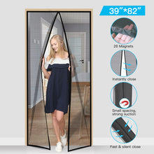 Load image into Gallery viewer, Magnetic Screen Door with Durable Fiberglass Mosquito Mesh Curtain
