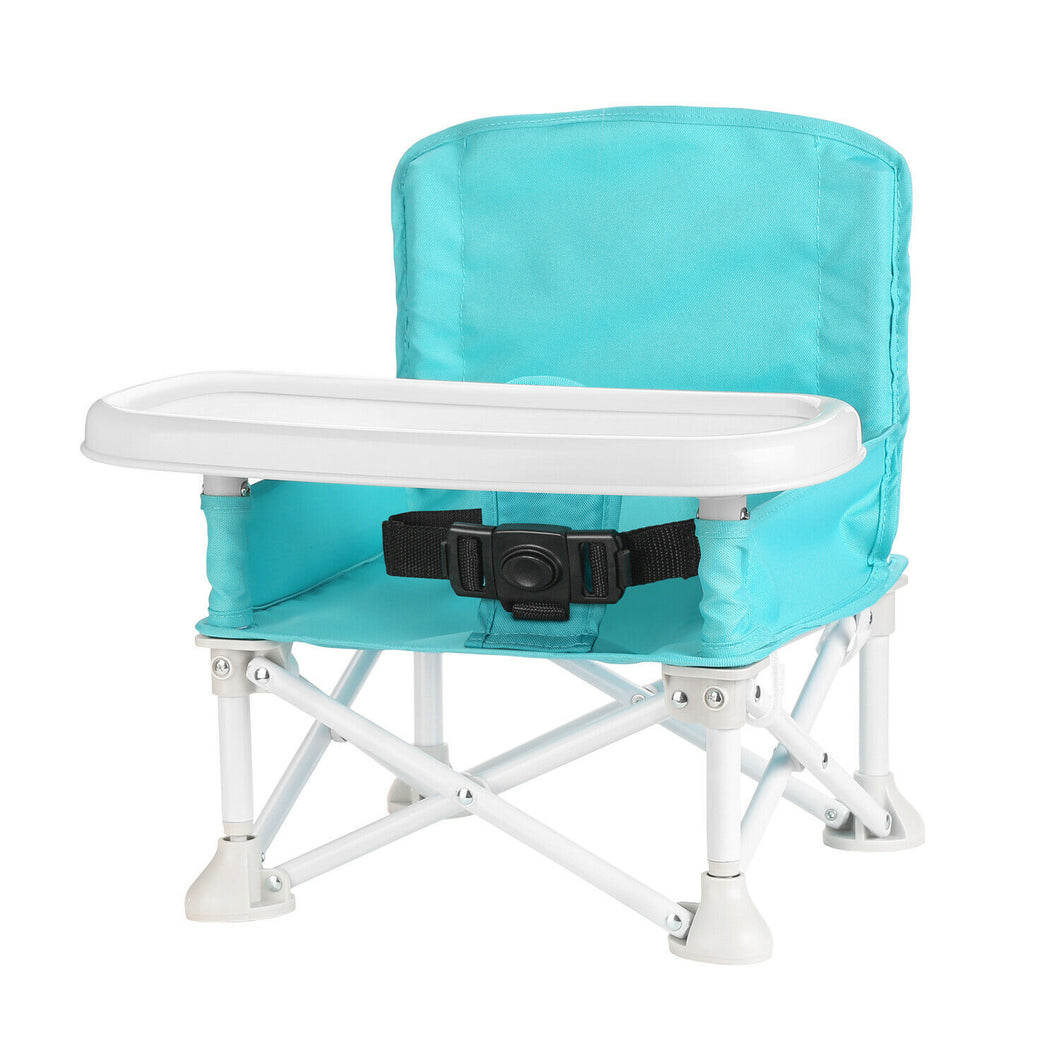 ODOLAND Folding Portable Travel High Chairs Booster Seat w/ Tray for Baby Infant