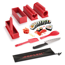 Load image into Gallery viewer, 11Pcs Sushi Making Kit Sushi Rolls with Premium Sushi Knife
