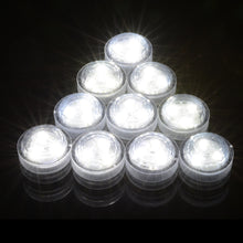 Load image into Gallery viewer, AGPtek 10PCS LED Flameless Submersible Waterproof Round Candle Flower Shape Lights for Bath Outdoor Garden Bar Disco
