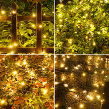 Load image into Gallery viewer, Solar string fair Lights 13M/42FT 100 LED£¬8 model 2400mah high capacity battery starry fair lights for indoor/outdoor decorations Christmas fair Lighting for outdoor Garden, Patio, Party, Waterproof . Warm white color
