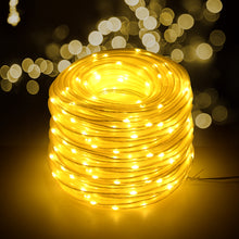 Load image into Gallery viewer, 13M 42.6FT 100LED Fairy String Rope Lights Solar Panel Power Waterproof Outdoor
