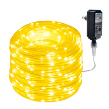 Load image into Gallery viewer, Rope Lights 75.5FT 200LED, 8 modes with memory function for indoor/outdoor decorations, Waterproof UL Safety standard. Warm White color
