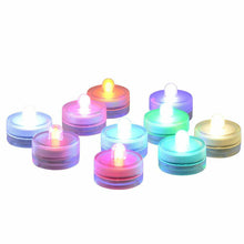 Load image into Gallery viewer, 10PCS RGB Submersible Waterproof LED Tea Lights Flameless Candles
