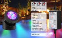 Load image into Gallery viewer, 48LED Waterproof Underwater Spotlight Lights Submersible Lamp w/ Timer RGB Pond
