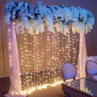 10ft 300 LED Cool White Window Curtain String Light Wedding Party Home
