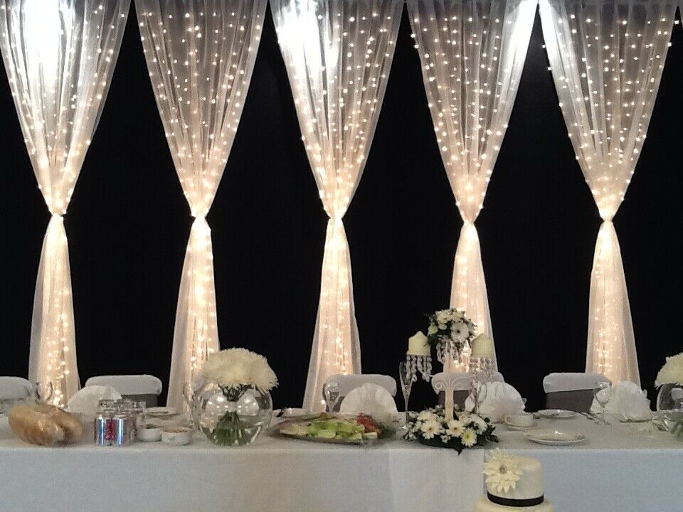 110V 3Mx3M 300 LED Outdoor String Fairy Wedding Curtain Light Party Decor
