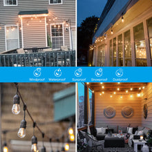 Load image into Gallery viewer, 48 FT LED String Lights Outdoor Patio Yard Commercial Grade Waterproof Bulbs
