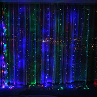 19.6*6.6FT 448LED RGB Multi-color  Waterproof String Fairy Curtain Lights Window Xmas Decor