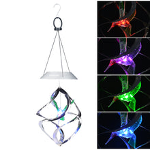 Load image into Gallery viewer, AGPtek Hummingbird Win Wind Chime Color Changing Solar Hanging Lights Xmas Gifts for Decor Home Garden Patio Yard Indoor Outdoor
