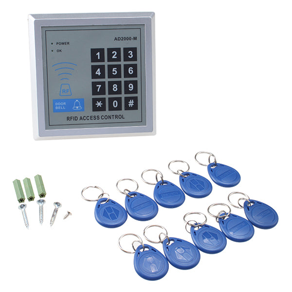 Security RFID Proximity Door Entry keypad for Access Control System with 10 Key Fobs