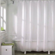 Shower Curtains Mould proof Resistant Washable Curtain Liner 71*71in Drop White