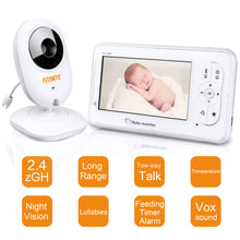 Load image into Gallery viewer, 4.3&quot; Baby Monitor 2.4Ghz Wireless Camera Video 2-Way Talk Night Vision + Lullaby
