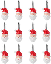 Load image into Gallery viewer, 12pcs Santa Claus Anti-Rust Shower Curtain Hooks for Home Bathroom Decorative
