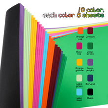 Load image into Gallery viewer, Image Poster Board 10 Assorted Colors A3 Size For Arts Crafts Exhibits (Pack of 50)
