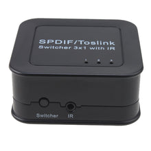 Load image into Gallery viewer, SPDIF / TosLink Digital Optical Audio 3x1 Switchers
