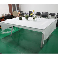 AGPtek Disposable Plastic Table Cover 54 by 108 Inch 137cm * 274cm - White