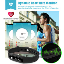 Load image into Gallery viewer, AGPtek Smart Fitness Activity Tracker with Heart Rate Smart Watch Wristband Bluetooth for Android and IOS
